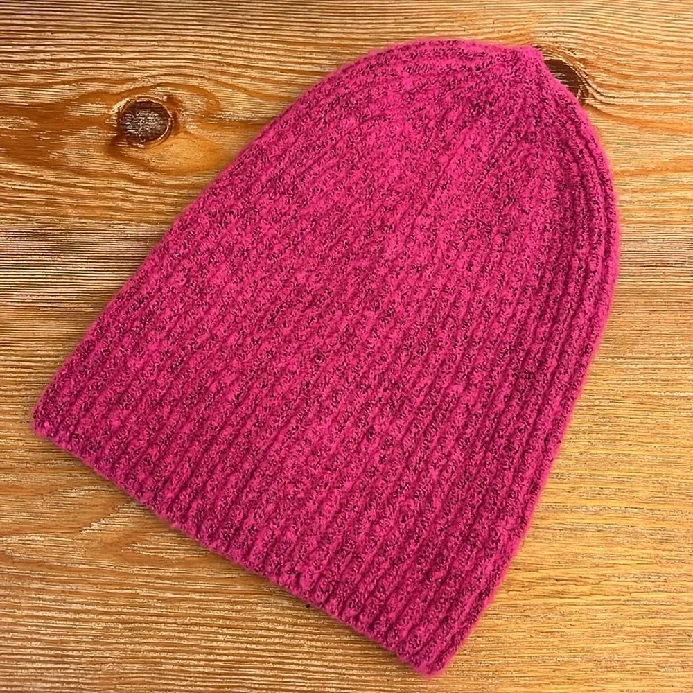 OPEN EDIT Marled Beanie Pink / Black Combo - NWOT -OS